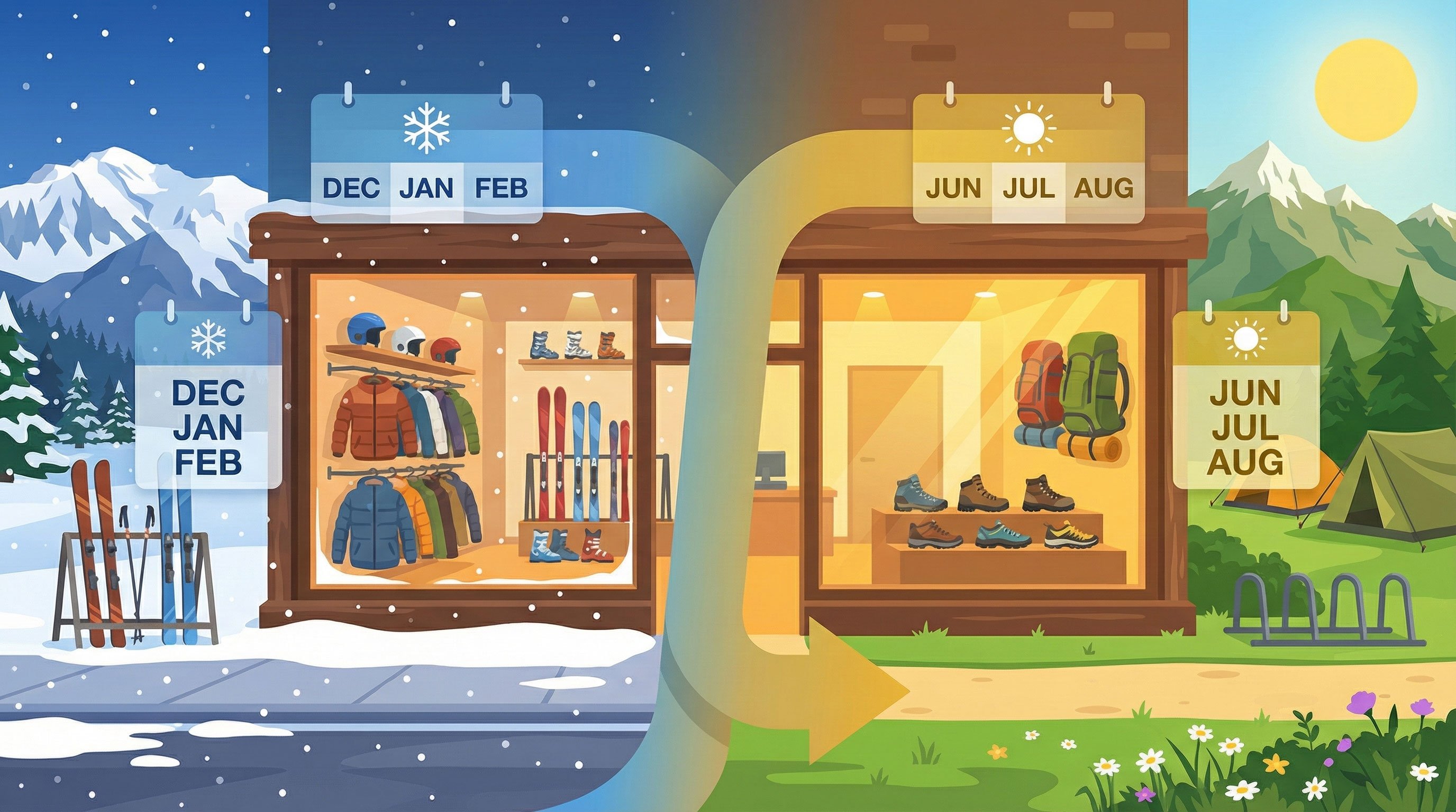 E-commerce en Station de Ski : Comment Gérer la Saisonnalité de Votre Boutique en Ligne | MontPC Haute-Savoie