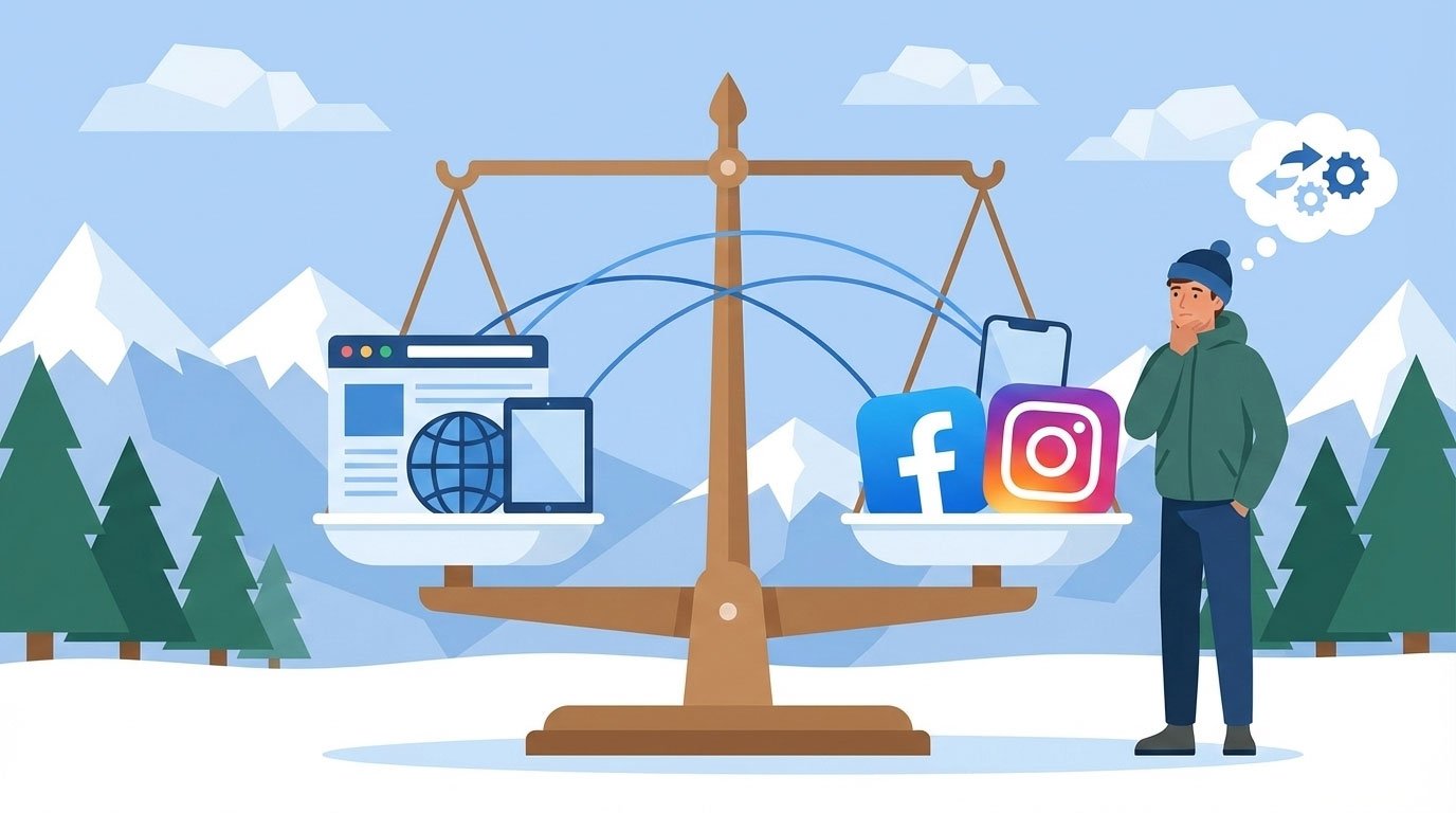 Site Internet ou Réseaux Sociaux : Faut-il Choisir ? Le Guide Pour TPE | MontPC Haute-Savoie