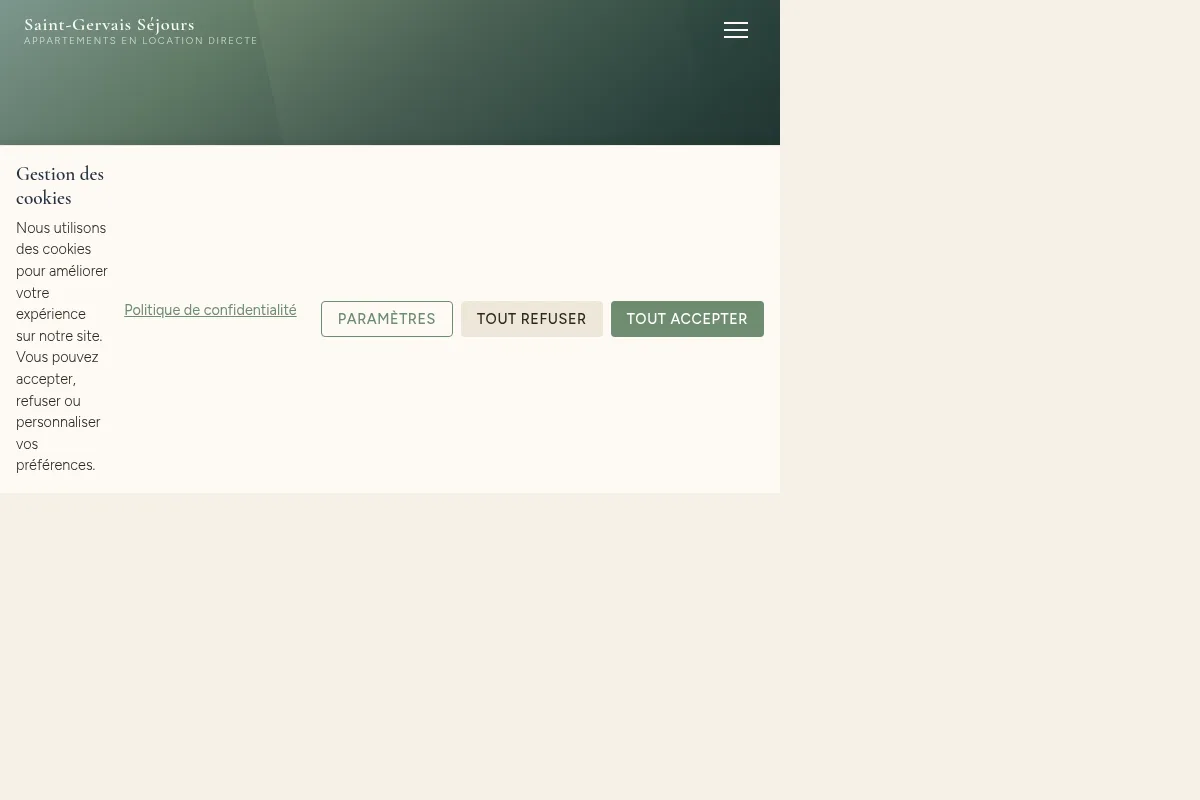 Saint-Gervais Locations - Site réservation directe Delphine Tuaz-Lopez