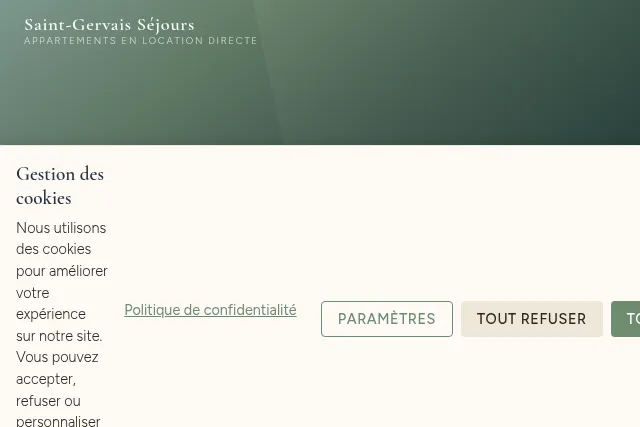 Saint-Gervais Locations - Site de réservation directe pour 2 appartements à Saint-Gervais-les-Bains