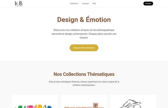 K.B Créateurs - E-commerce Art
