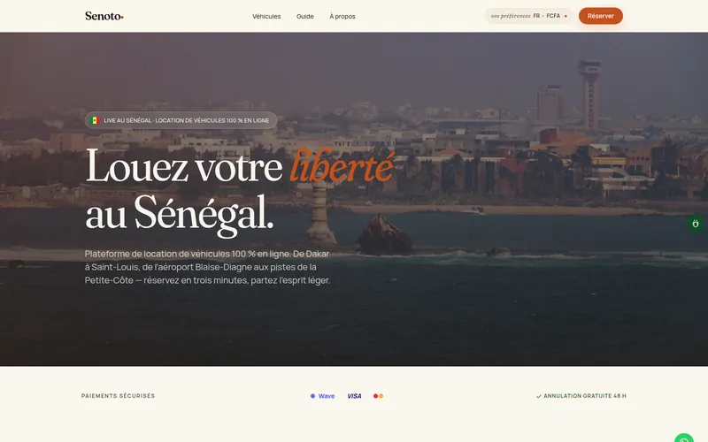 Senoto - Plateforme location de voitures Sénégal